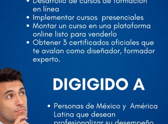 Triple Certificación en Diseño de Cursos