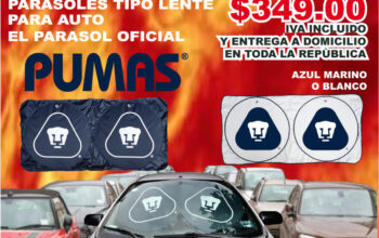 PARASOLES PARA AUTOS OFICIAL DE LOS PUMAS UNAM